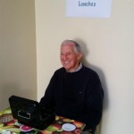Bob Laycock on the till at the Lunches!