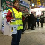 Viola, our little elf, collecting for Dublin SIMON.
